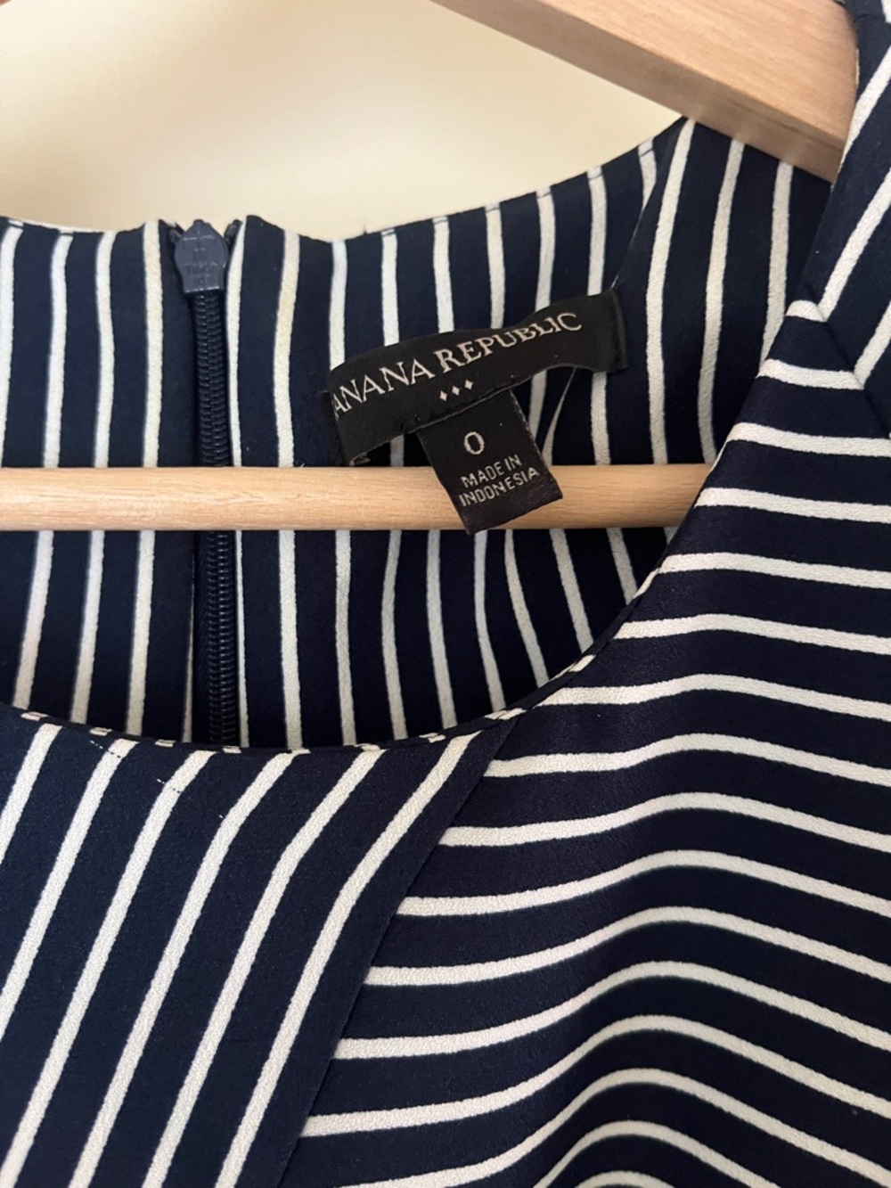 Banana Republic Navy & White Striped Tie-Waist Mini Dress - Picture 3 of 3